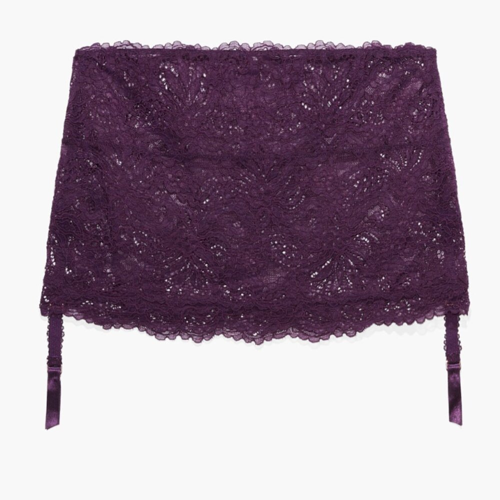 Savage x Fenty Romantic Corded Lace Garter Skirt in Playtime Purple, size 2x!